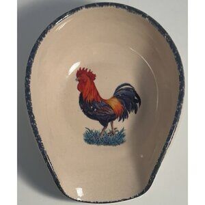 Vintage Home and Garden Party Ltd “Rooster” Stoneware - Spoon Rest 2005